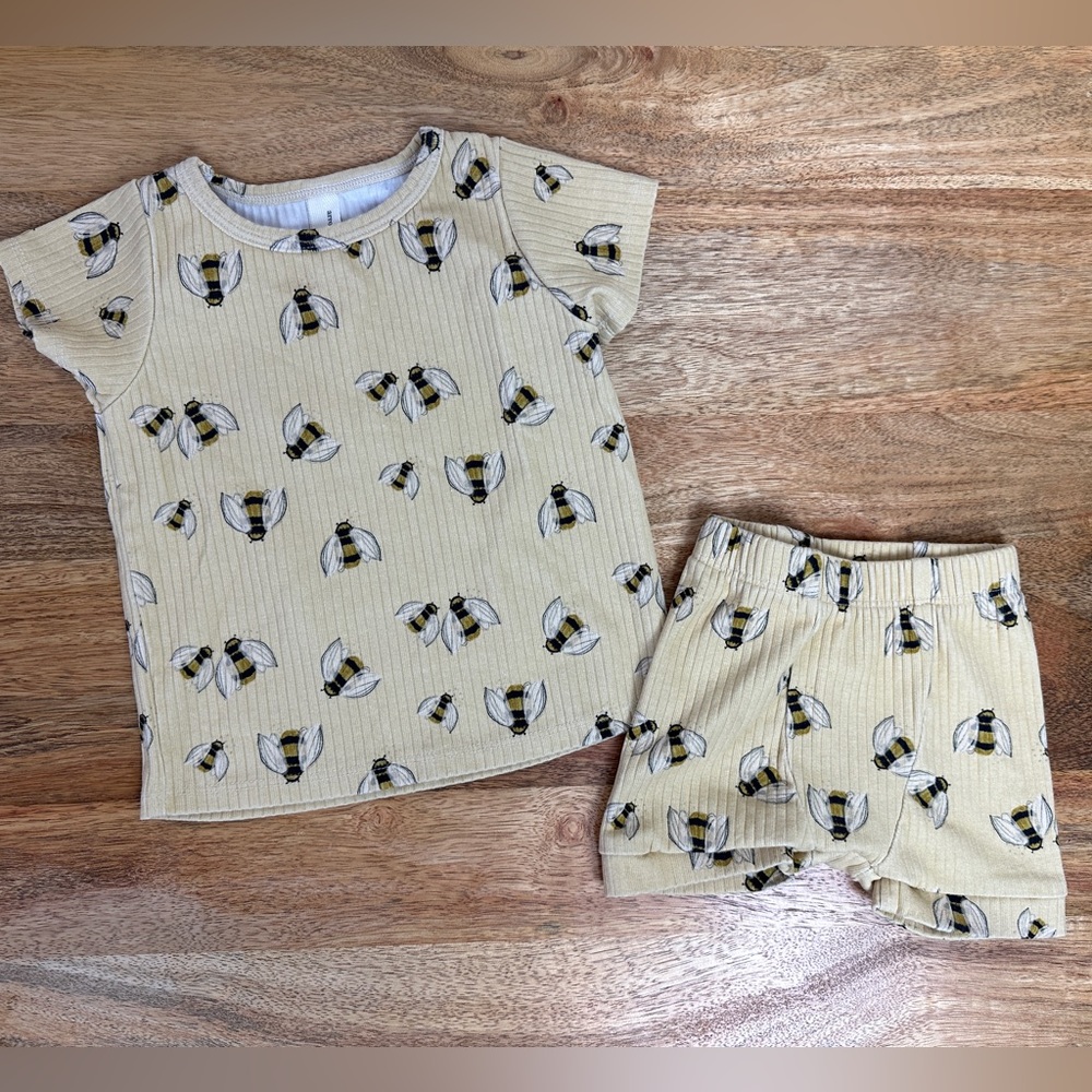 Arrows‎ & Rubies 12-18M Bees Neutral Shorties Set